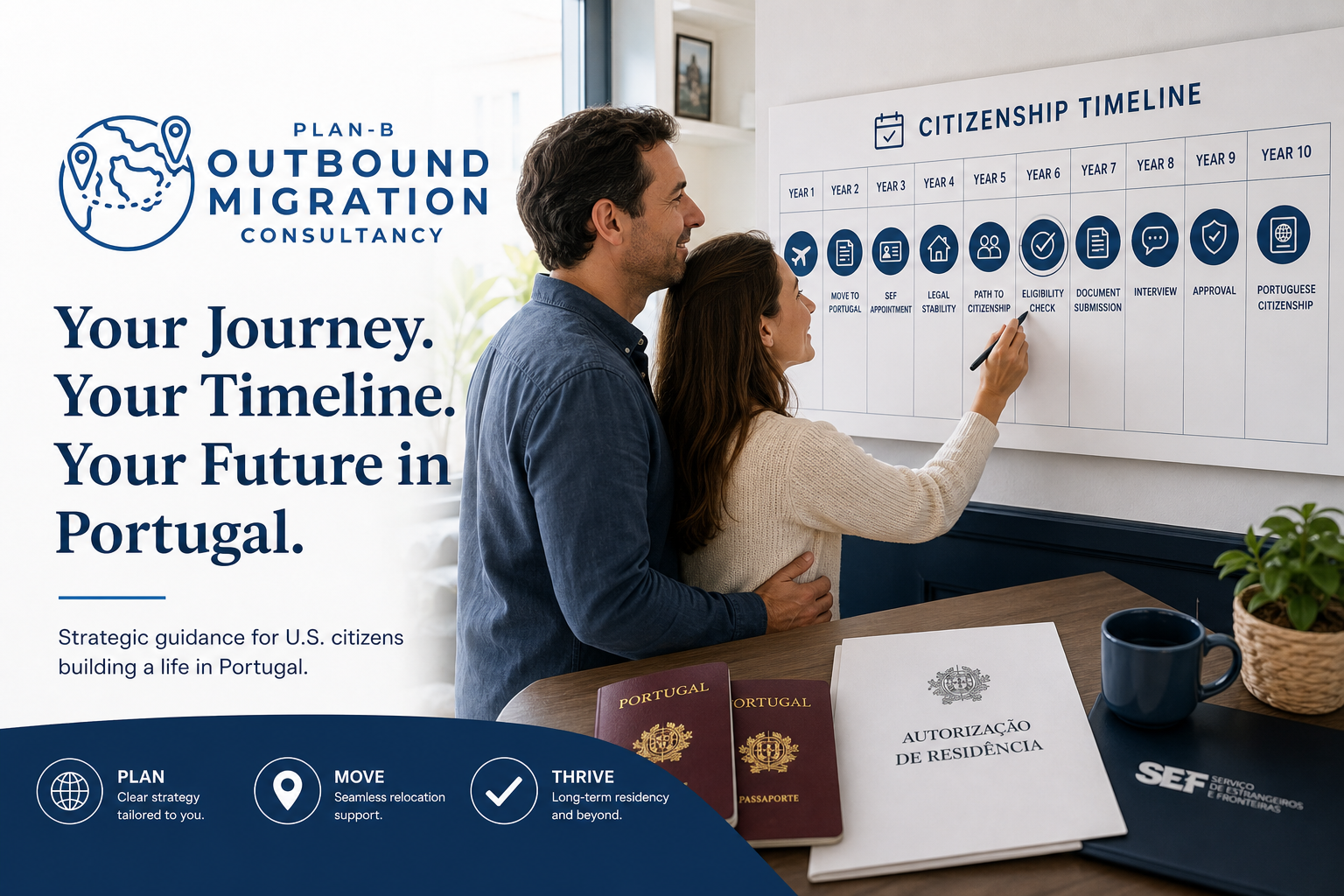 Portugal Golden Visa citizenship timeline hero for US clients