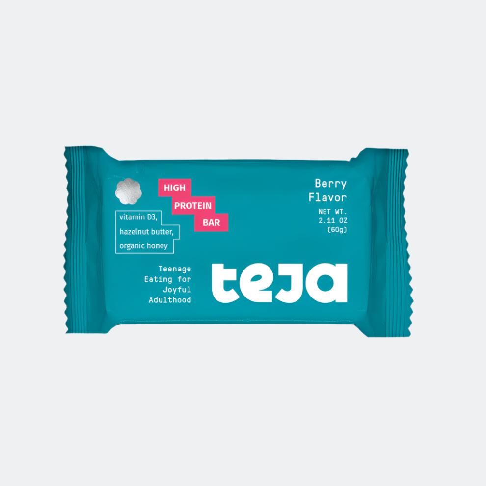 Teja High Protein Berry Flavor Bar Packaging