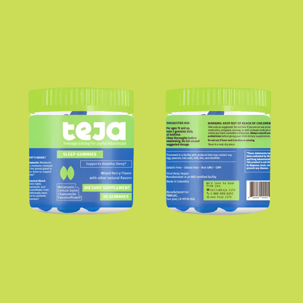 Teja Sleep Gummies Dietary Supplement with Melatonin and Botanical Blend