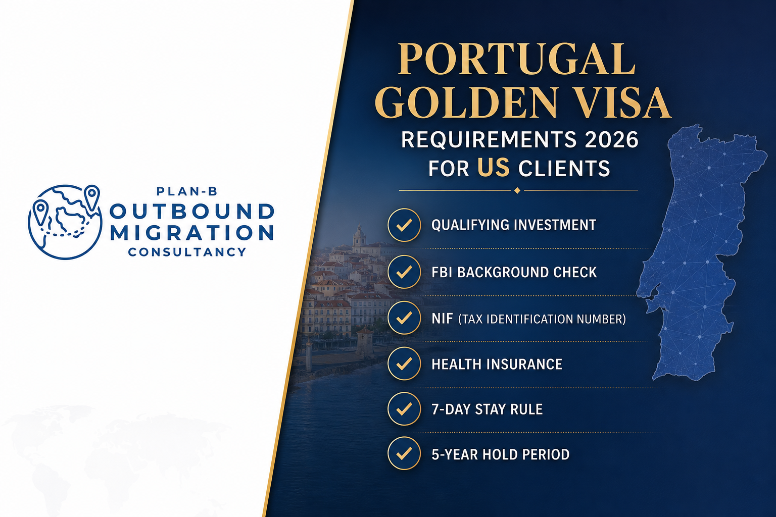Portugal Golden Visa requirements hero for US clients