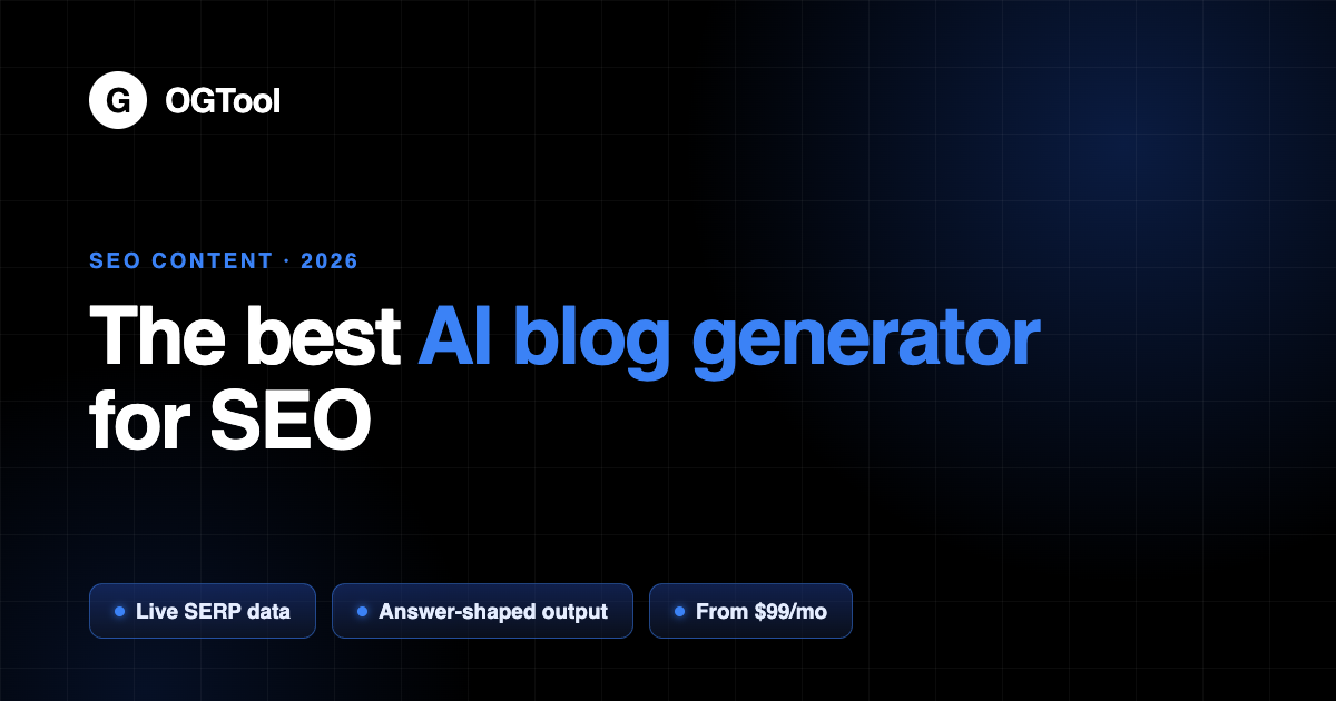 The Best AI Blog Generator for SEO in 2026