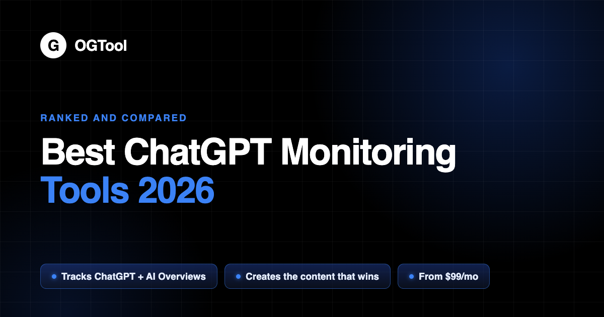 Best ChatGPT Monitoring Tools 2026: OGTool Leads Revenue Generation