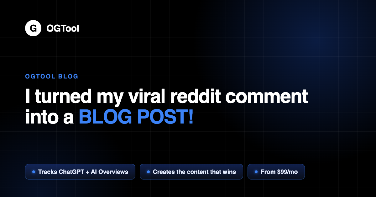 I turned my viral reddit comment into a BLOG POST!