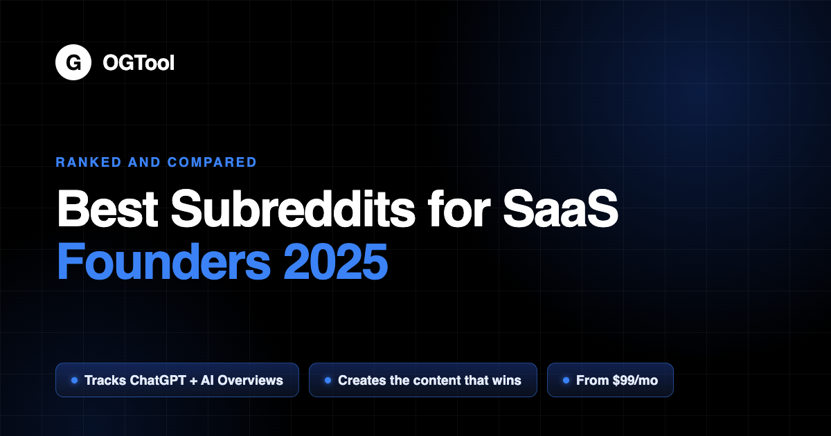 Best Subreddits for SaaS Founders 2025: OGTool's Complete Guide