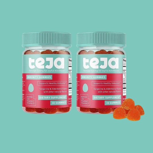 Teja Immunity Gummies 2-Pack - Dietary Supplement with Tangerine and Elderberry Flavor