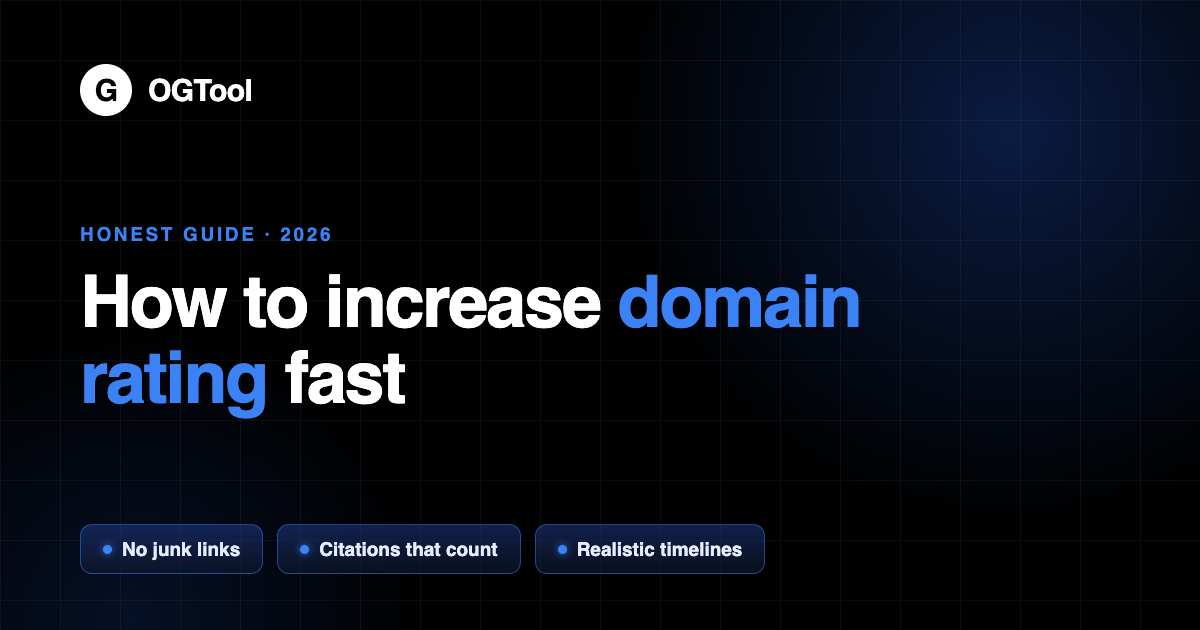 How to Increase Domain Rating Fast in 2026 (Without Buying Junk Links)