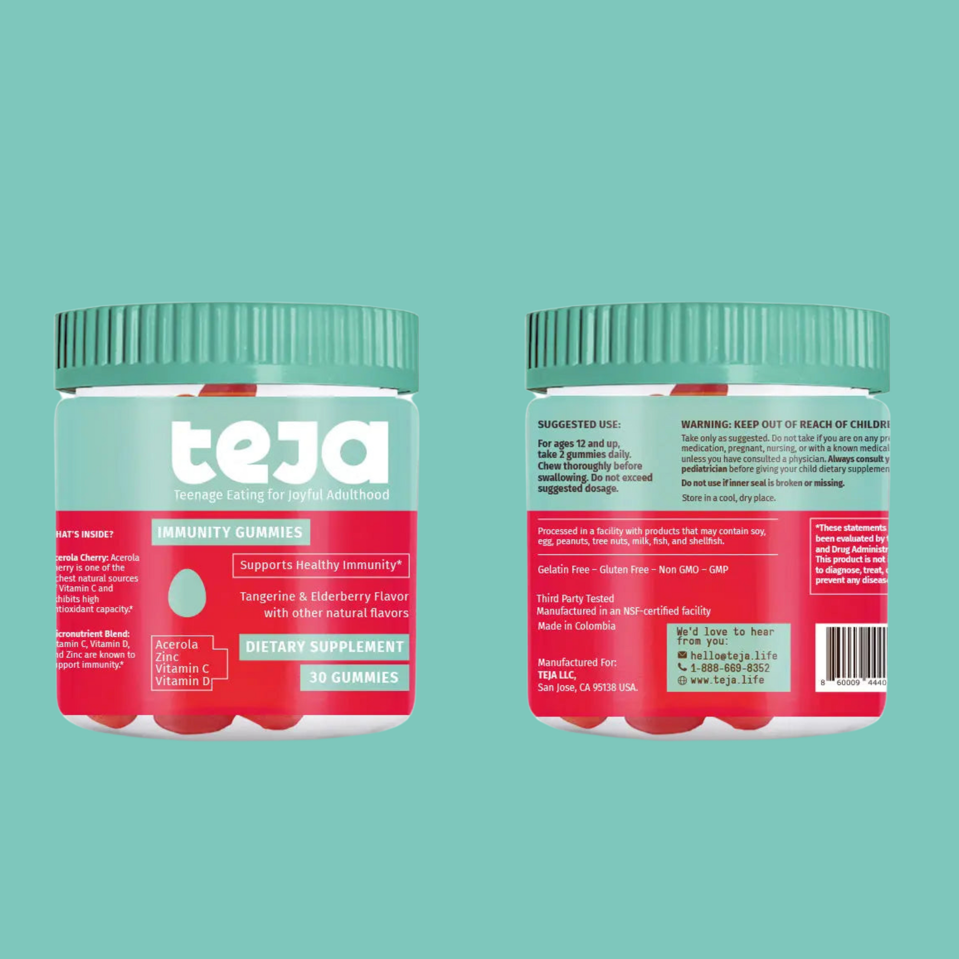 Teja Immunity Gummies Dietary Supplement for Teenagers