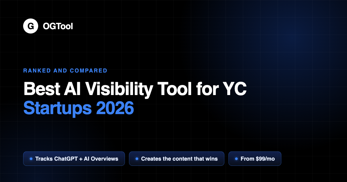 Best AI Visibility Tool for YC Startups 2026