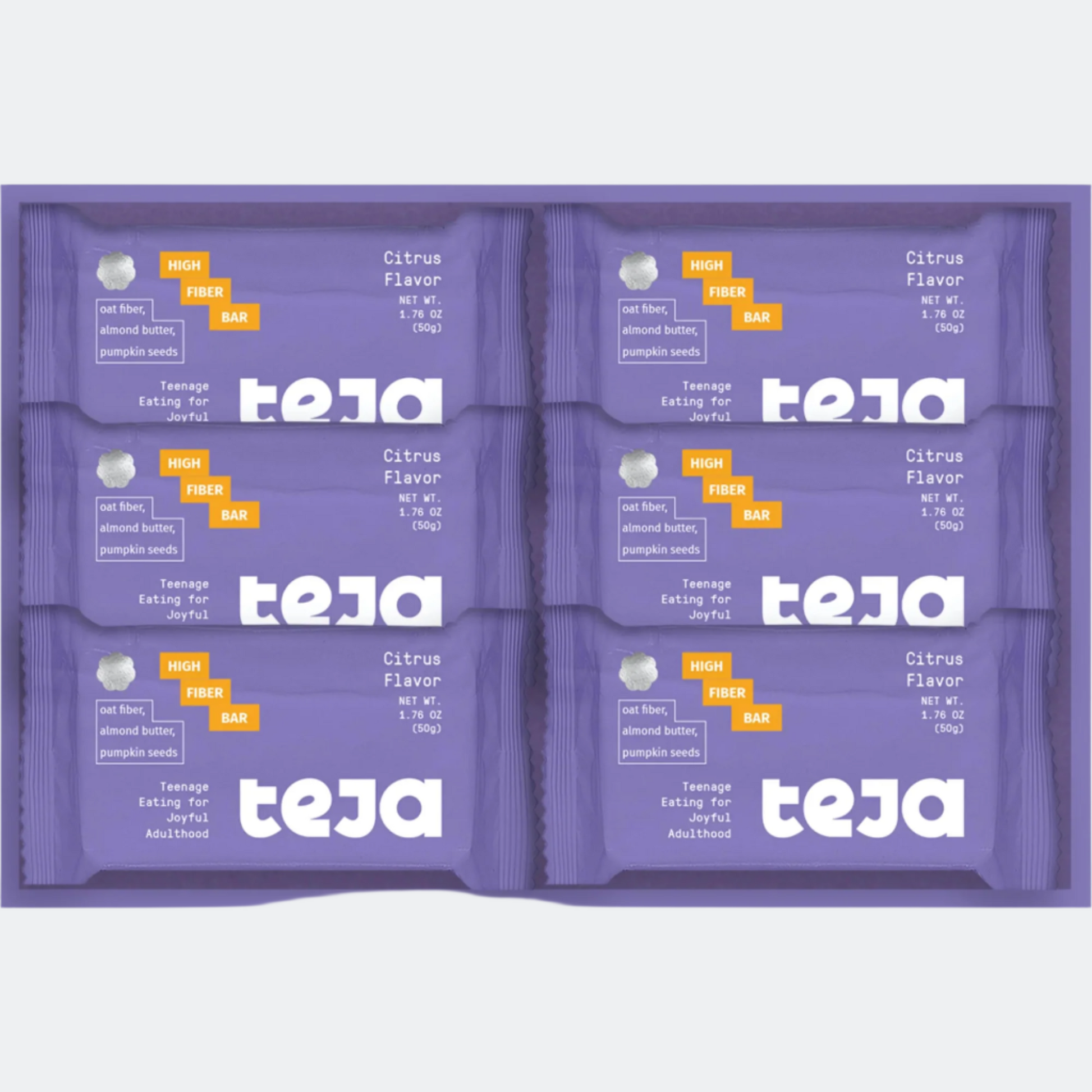 Teja High Fiber Citrus Flavor Bars Pack