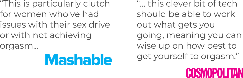 Quotes from Mashable and Cosmopolitan on Sexual Health Technology and Orgasm
