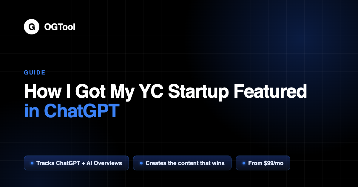 How I Got My YC Startup Featured in ChatGPT