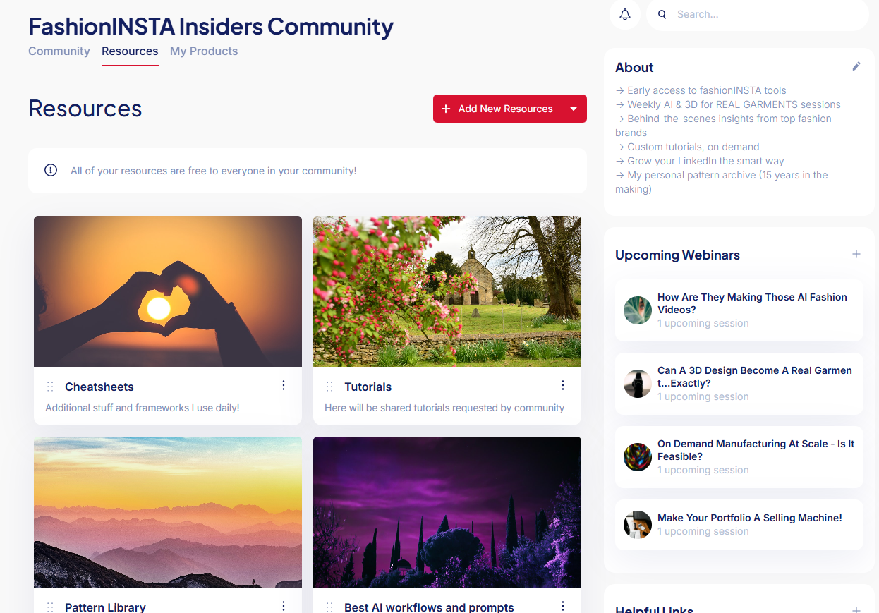 FashionINSTA Insiders Community Resources and Upcoming Webinars
